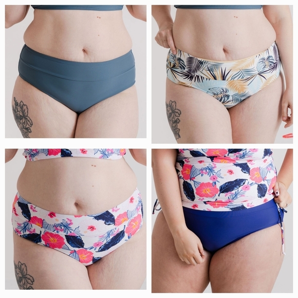 NWT 2XL MidRise Full Coverage Briefs Bikini Swim Bottom BUNDLE! - Picture 1 of 15